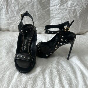 Tom Ford Black Studded High Heels